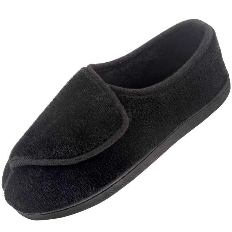 Git-up Women Diabetic Slippers Arthritis Edema Memory Foam Closed Toed Slippers, Black, 8 D(M) US - Image 1